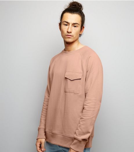 Pink Pocket Front Sweater | New Look