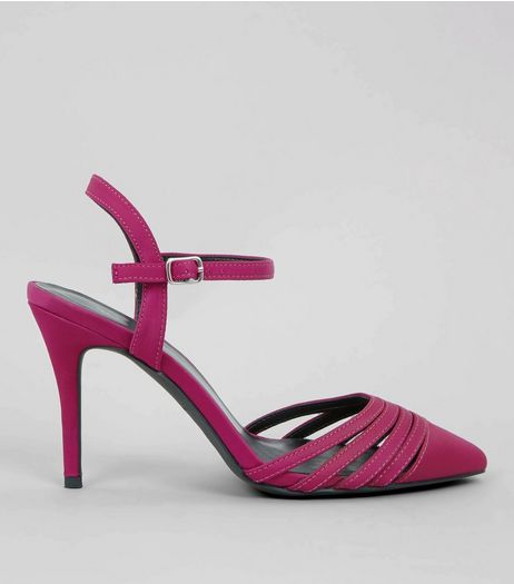 Pink Strap Detail Pointed Heels | New Look