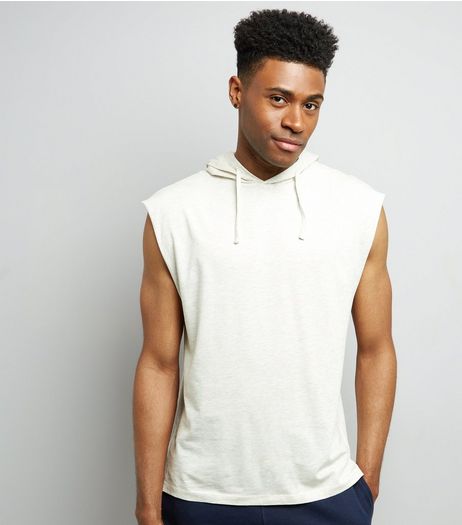 Cream Sleeveless Hoodie | New Look