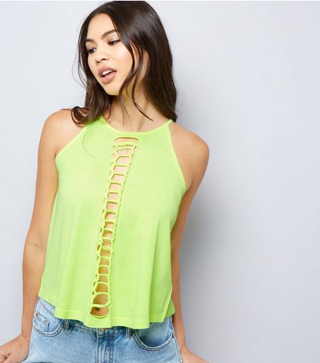 Lemon Knot Front Tank Top | New Look