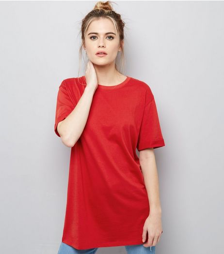 Tall Red Oversized T-Shirt | New Look