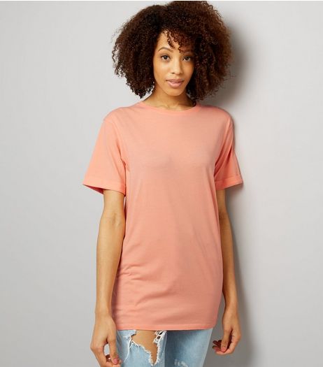 Tall Coral Oversized T-Shirt | New Look
