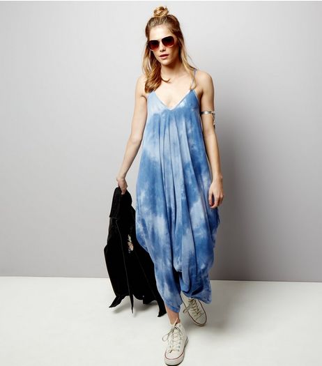 Blue Vanilla Tie Dye Print Jumpsuit | New Look