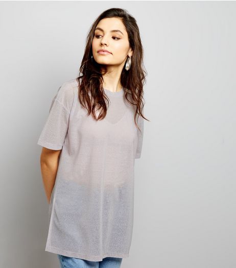 Pink Metallic T-Shirt | New Look