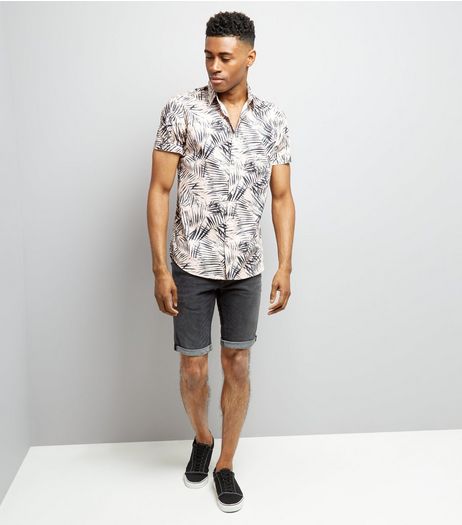 Grey Slim Leg Stretch Denim Shorts | New Look