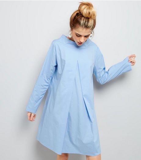 Loving This Pale Blue Pleat Front Dress | New Look