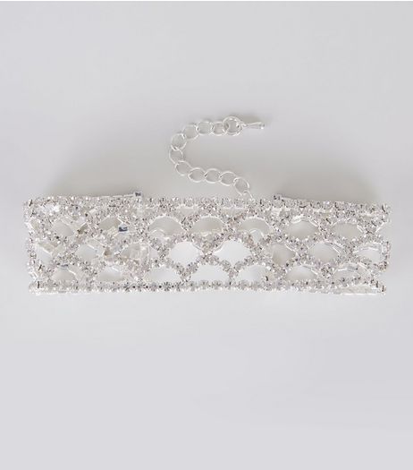 Silver Crystal Bracelet | New Look