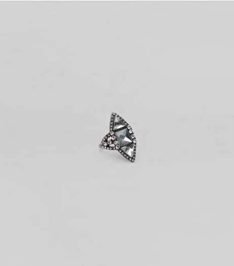 Silver Gem Cocktail Ring | New Look