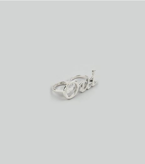 Silver Oui Double Ring | New Look