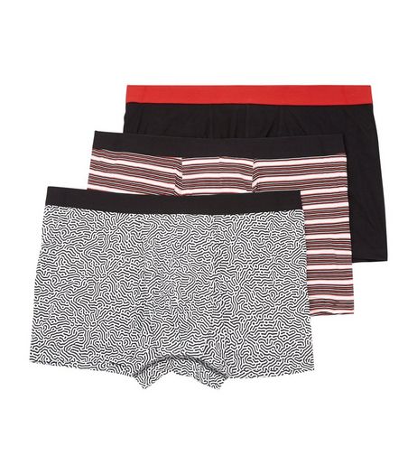 3 Pack Red Printed Trunks | New Look