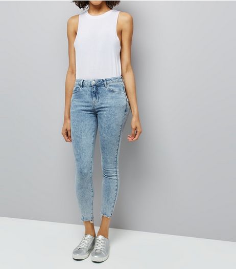 Blue Acid Wash Skinny Jeans | New Look