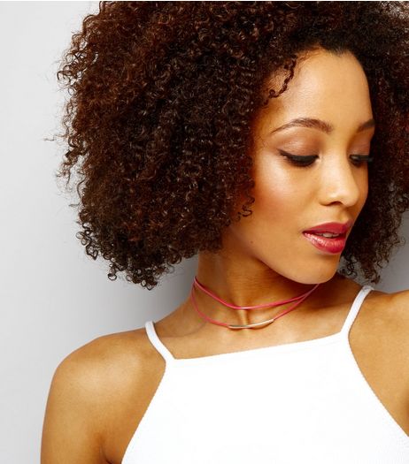 Pink Layered Metal Bar Choker | New Look