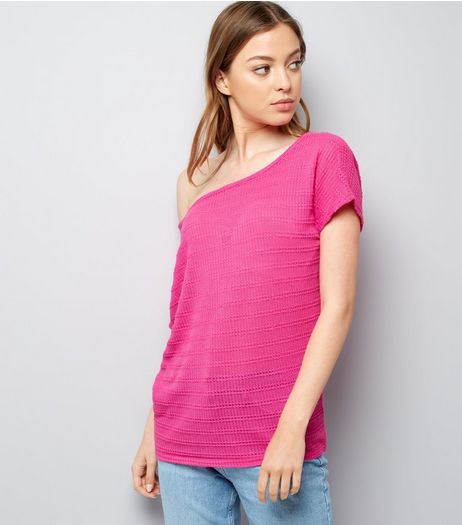 Bright Pink Off the Shoulder Top | New Look