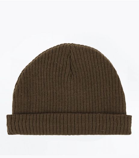 Khaki Ribbed Beanie | New Look