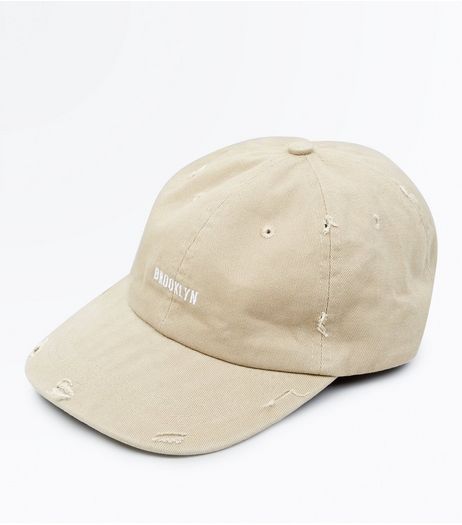 Stone Distressed Brooklyn Cap | New Look