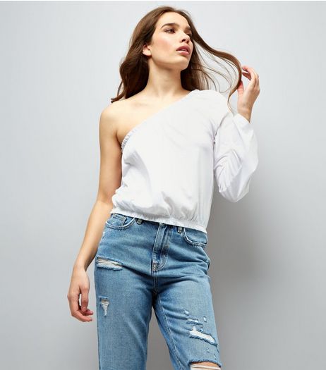 White Flared Sleeve Off the Shoulder Top | New Look