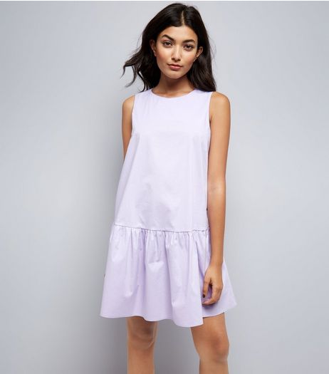 Lilac Drop Peplum Hem Dress | New Look