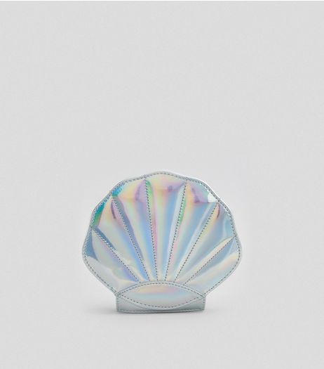 Silver Holographic Shell Cross Body Bag | New Look