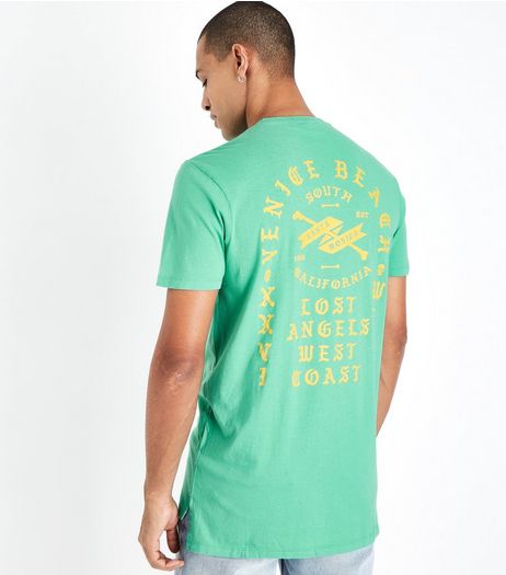 Green Venice Beach Print T-Shirt | New Look