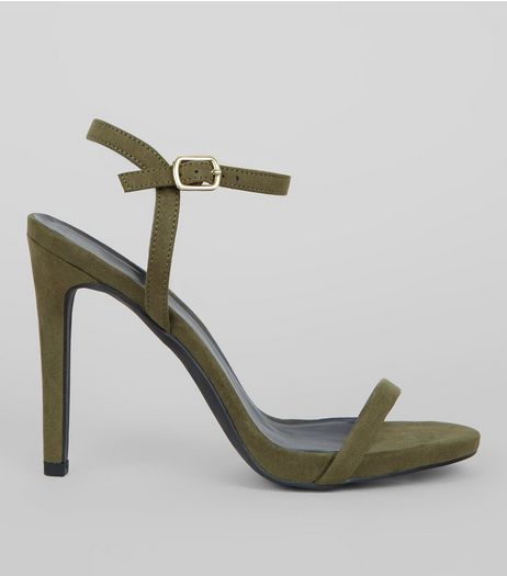 Khaki Ankle Strap Heels | New Look