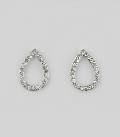 Crystal Teardrop Stud Earrings | New Look