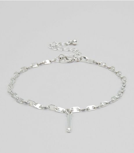 Silver Flat Chain Anklet | New Look