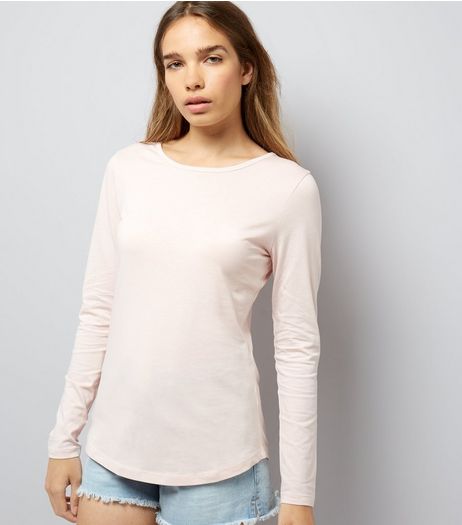 Pink Crew Neck Long Sleeve Top | New Look