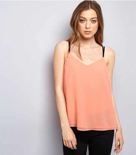 Orange Lace Back Cami Top | New Look
