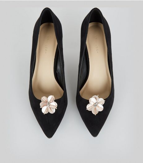 Pink Mini Sequin Bead Flower Shoe Clips | New Look