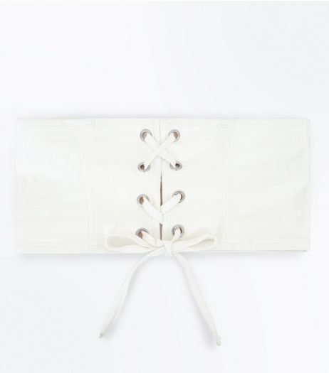White Corset Belt | New Look