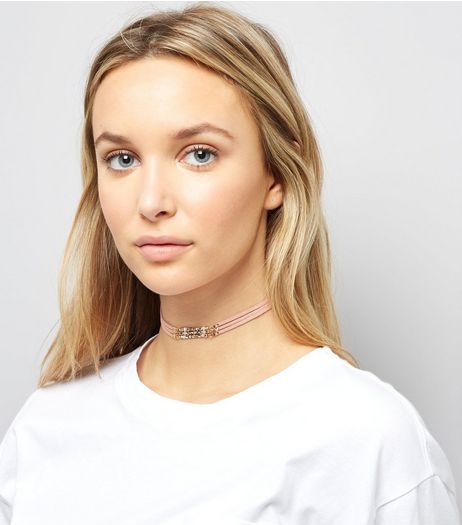Pink Layered Bead Choker | New Look