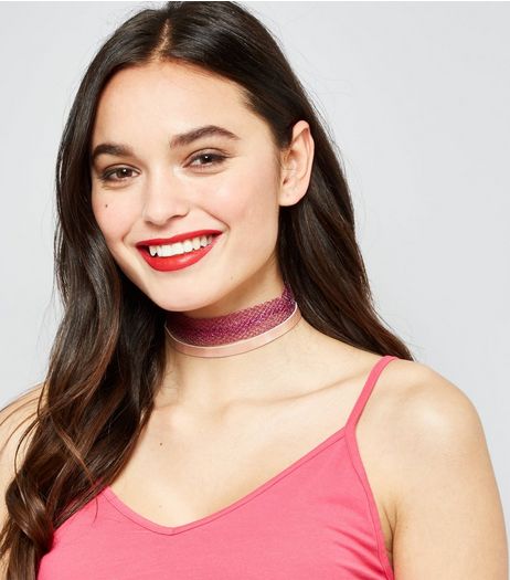 Pink 2 Pack Mesh Chokers | New Look