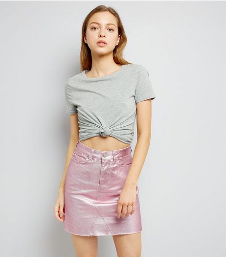 Pink Metallic Skirt | New Look