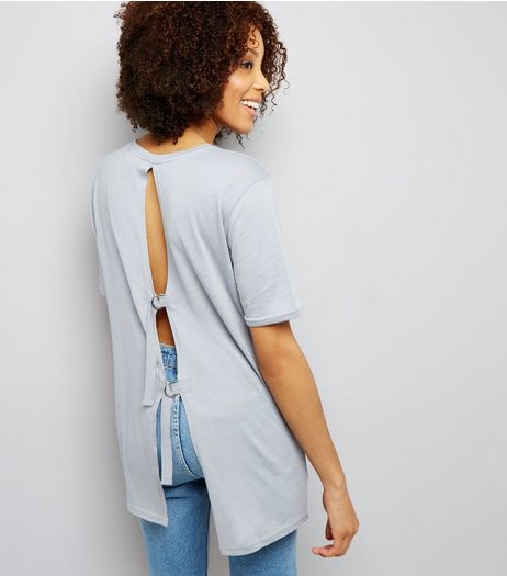 Tall Blue D Ring Back T-Shirt | New Look