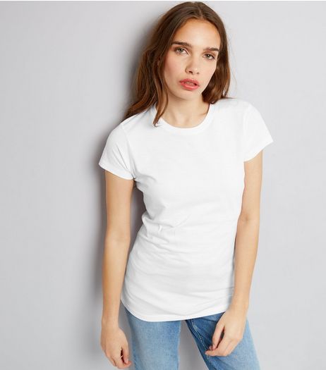 White Cap Sleeve T-Shirt | New Look