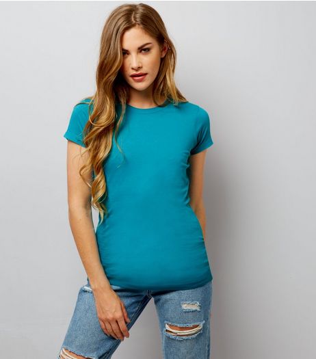 Turquoise Cotton T-Shirt | New Look