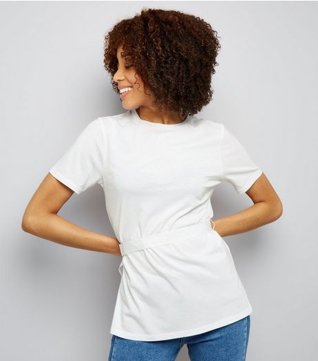 White Belted Top | New Look