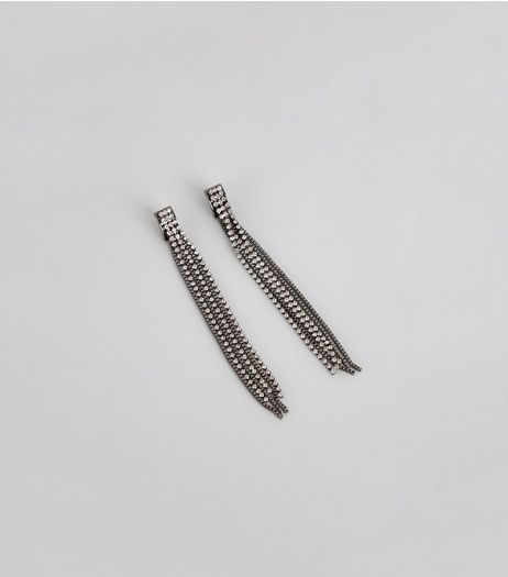 Silver Waterfall Earrings | New Look