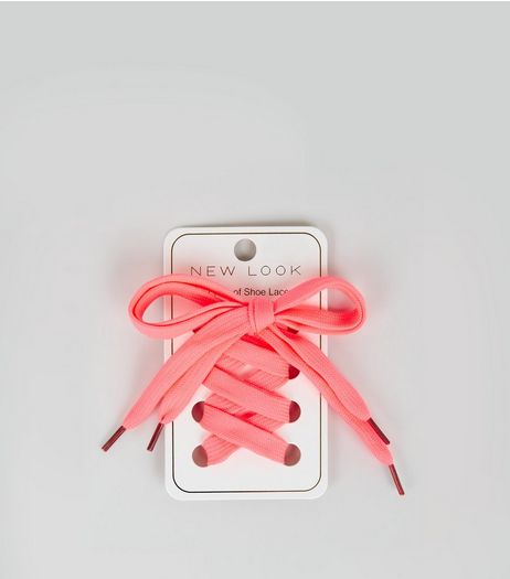 Pink Neon Shoe Laces | New Look