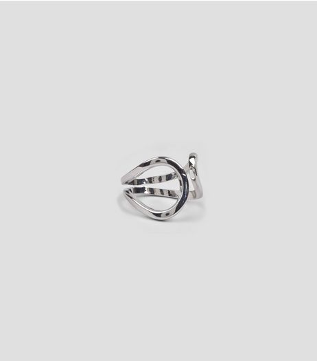Silver Oval Loop Rings | New Look