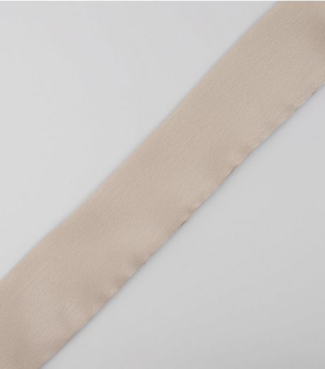 Shell Pink Satin Neck Tie | New Look