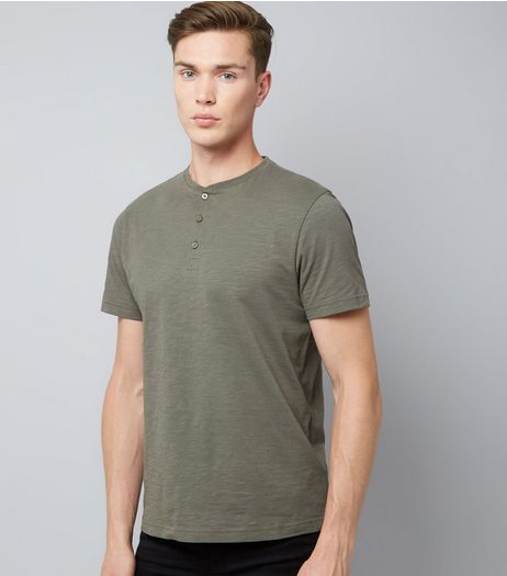 Khaki Henley Shirt | New Look