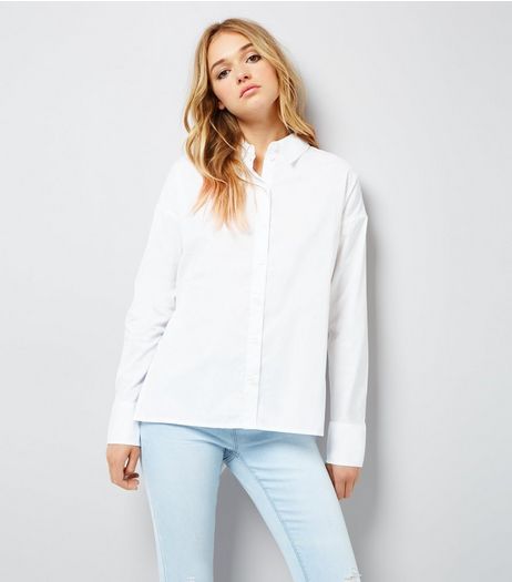 Noisy May White Lace Up Back Shirt | New Look
