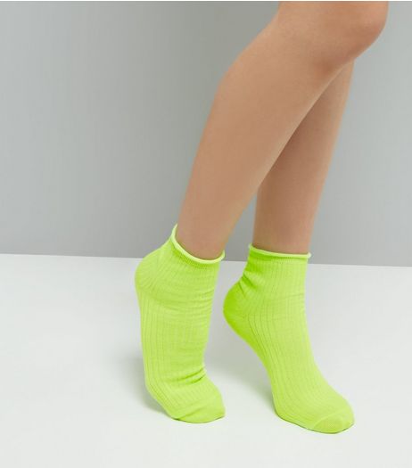 Green Metallic Ankle Socks | New Look