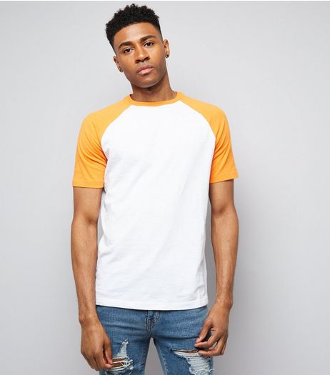 Orange Short Raglan Sleeve T-Shirt | New Look