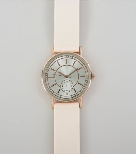Pink Silicone Strap Watch | New Look