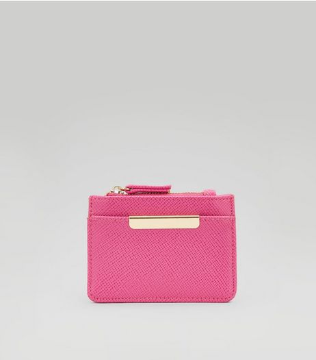 Pink Zip Top Card Holder | New Look