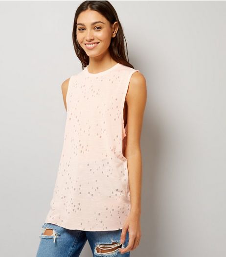Bright Orange Cut Out Tank Top | New Look