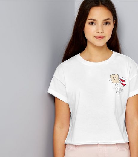 Teens White My Jam Slogan T-Shirt | New Look
