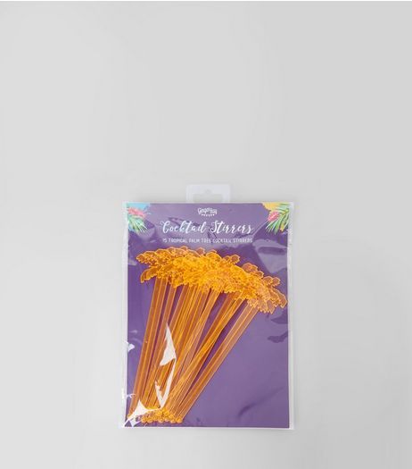 Orange Palm Tree Stirrers | New Look